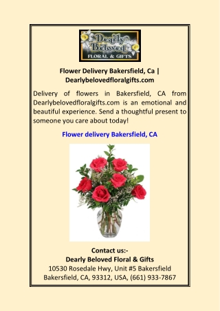 Flower Delivery Bakersfield, Ca Dearlybelovedfloralgifts.com