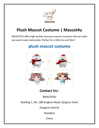 Plush Mascot Costume