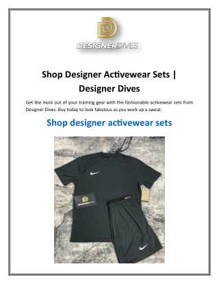 Shop Designer Activewear Sets