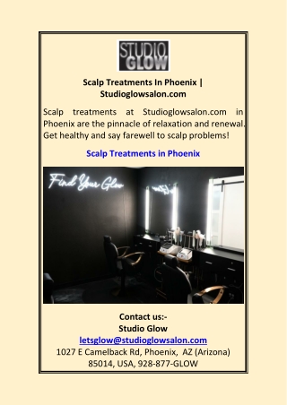 Scalp Treatments In Phoenix Studioglowsalon.com