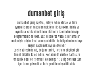 dumanbet giriş