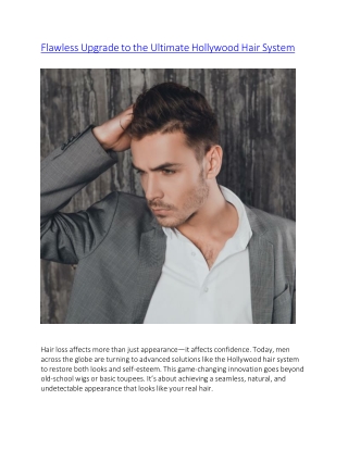 Flawless Upgrade to the Ultimate Hollywood Hair System