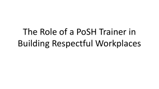 PoSH Trainer in Pune : Build Respectful, Compliant Workplaces