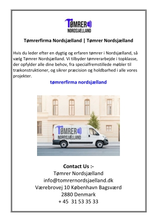 Tømrerfirma Nordsjælland  Tømrer Nordsjælland