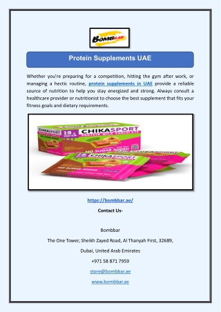 Protein Supplements UAE