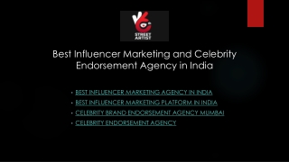 Best Influencer Marketing and Celebrity Endorsement Agency in India
