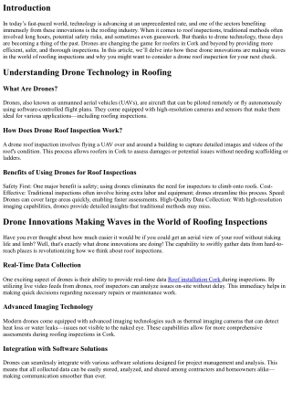 Drone Innovations Making Waves in the World of Roofing Inspections