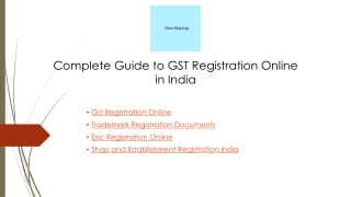 Complete Guide to GST Registration Online in India