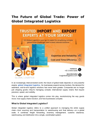 global integrated logistics