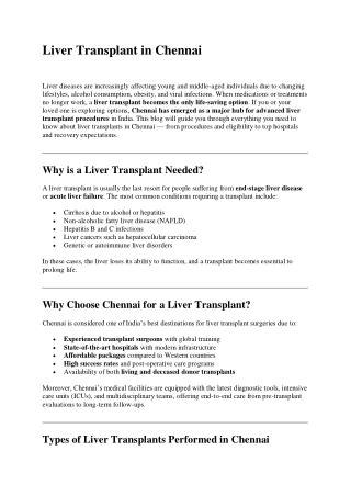 Liver Transplant in Chennai 1