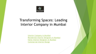 Interior Company in Mumbai