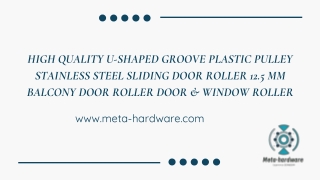 High Quality U-Shaped Groove Plastic Pulley with Stainless Steel Sliding Door Roller – The Ideal 12.5 mm Balcony Door &