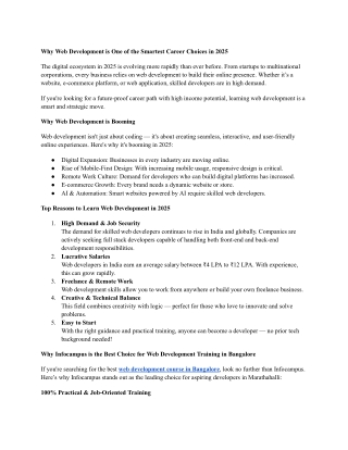 Why Web Development is One of the Smartest Career Choices in 2025