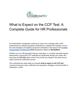 What to Expect on the CCP Test: A Complete Guide for HR Professionals
