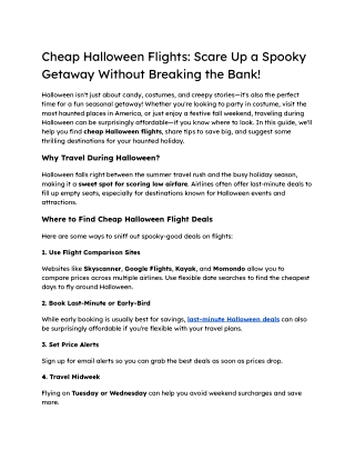 Cheap Halloween Flights_ Scare Up a Spooky Getaway Without Breaking the Bank