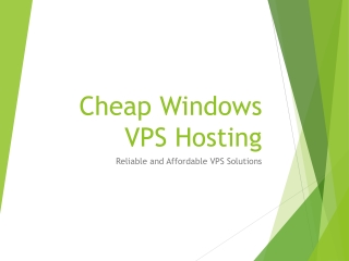 Affordable Windows VPS Hosting for All Needs