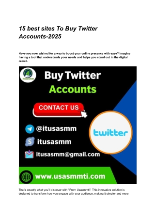 15 best sites To Buy Twitter Accounts-2025