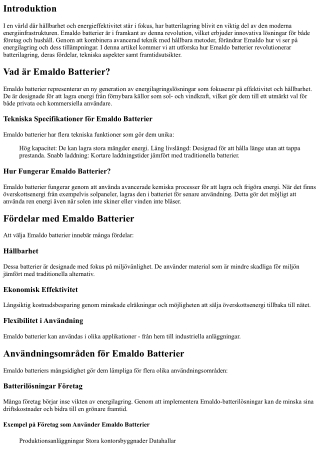 Hur Emaldo Batterier Revolutionerar Batterilagring