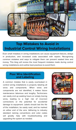 Top Mistakes to Avoid in Industrial Control Wiring Installations