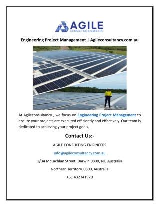 Engineering Project Management | Agileconsultancy.com.au