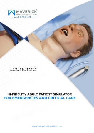HI-FIDELITY ADULT PATIENT SIMULATOR FOR EMERGENCIES AND CRITICAL CARE