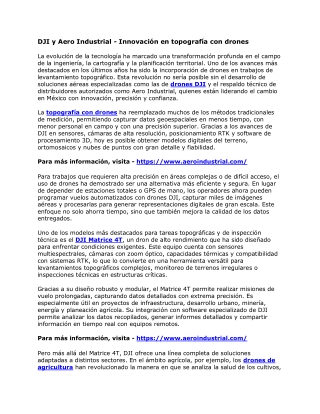 DJI y Aero Industrial - Innovación en topografía con drones
