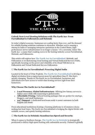 The Earth Ace in Helsinki