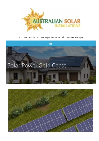 Solar Power Gold Coast