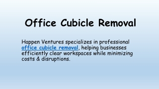 Office Cubicle Removal
