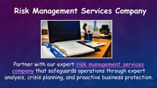  Risk Management Services Company