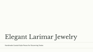 Elegant Larimar Jewelry – Handmade Coastal Style Pieces