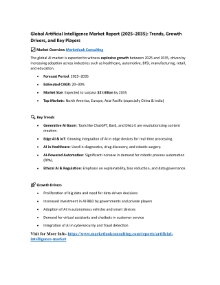 Artificial Intelligence Market Report