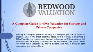 A Complete Guide to 409A Valuation for Startups and Private Companies