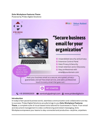 Zoho Workplace in Thane