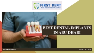 BEST DENTAL IMPLANTS IN ABU DHABI