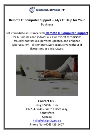 Remote IT Computer Support – 24/7 IT Help for Your Business