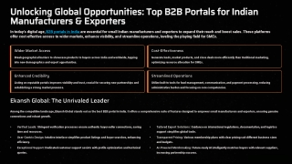 Best B2B Portals in India for Small Manufacturers & Exporters - Ekansh Global