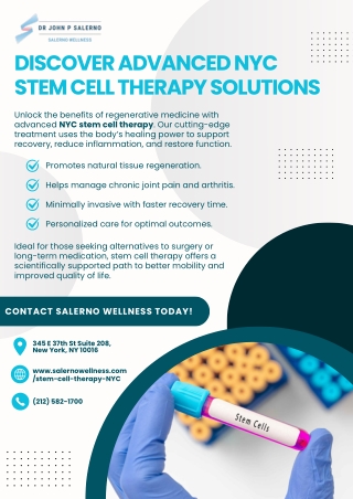 Discover Advanced NYC Stem Cell Therapy Solutions