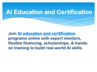 AI Education and Certification