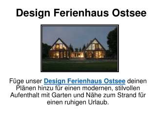 Design Ferienhaus Ostsee