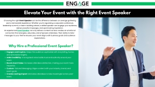 Elevate Your Event with the Right Event Speaker