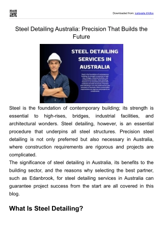 Steel Detailing Australia: Precision That Builds the Future