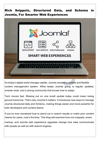Rich Snippets, Structured Data, and Schema in Joomla, For Smarter Web Experiences