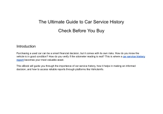 The Ultimate Guide to Car Service History pdf