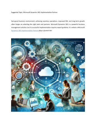 Microsoft Dynamics 365 Implementation Partner