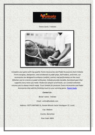 Tennis Socks  Volealo