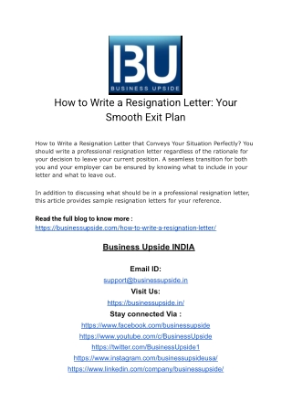 How to Write a Resignation Letter_ Your Smooth Exit Plan