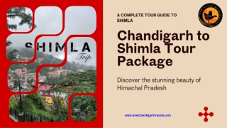 Chandigarh to Shimla Tour Package -new chandigarh travel