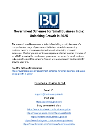 Government Schemes for Small Business India_ Unlocking Growth in 2025