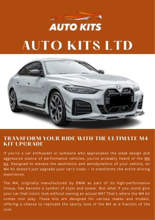 Transform Your Ride with the Ultimate M4 Kit Upgrade